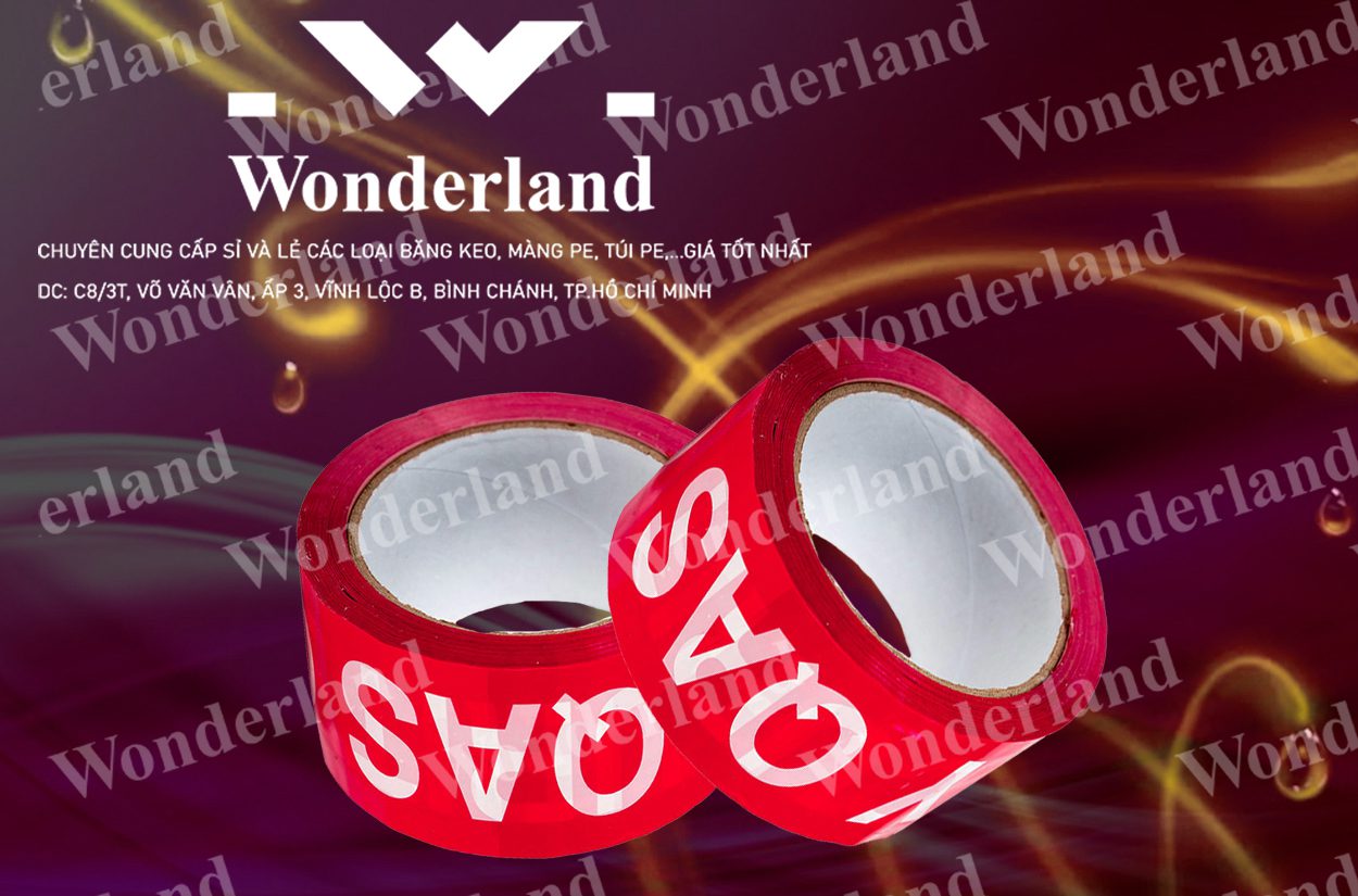 BĂNG KEO IN THƯƠNG HIỆU SIZE 56MM WONDERLAND CHẤT LƯỢNG CAO