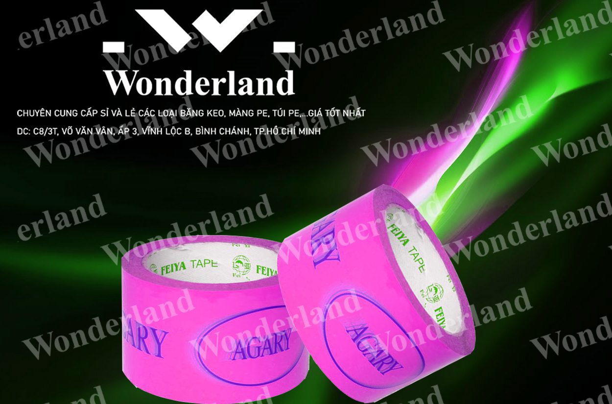 BĂNG KEO IN THƯƠNG HIỆU SIZE 62MM WONDERLAND CHẤT LƯỢNG CAO