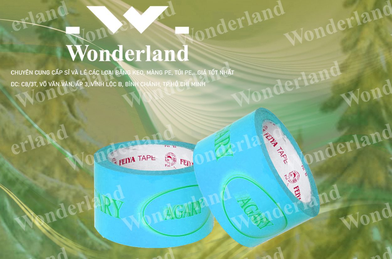 BĂNG KEO IN THƯƠNG HIỆU SIZE 66MM WONDERLAND CHẤT LƯỢNG CAO