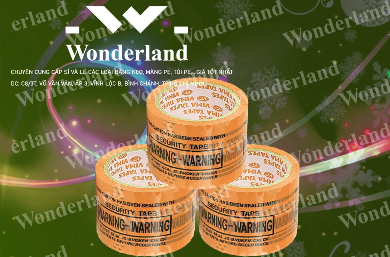 BĂNG KEO IN THƯƠNG HIỆU SIZE 74MM WONDERLAND GIÁ SỈ TỐT NHẤT