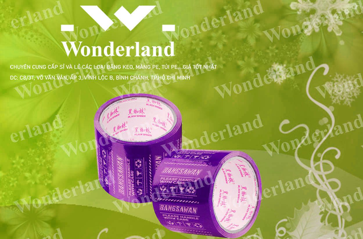 BĂNG KEO IN THƯƠNG HIỆU SIZE 78MM WONDERLAND CHẤT LƯỢNG CAO