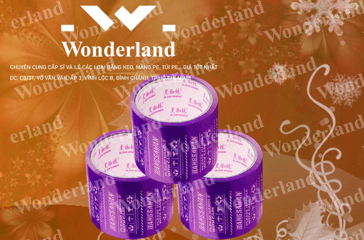 BĂNG KEO IN THƯƠNG HIỆU SIZE 78MM WONDERLAND GIÁ SỈ TỐT NHẤT