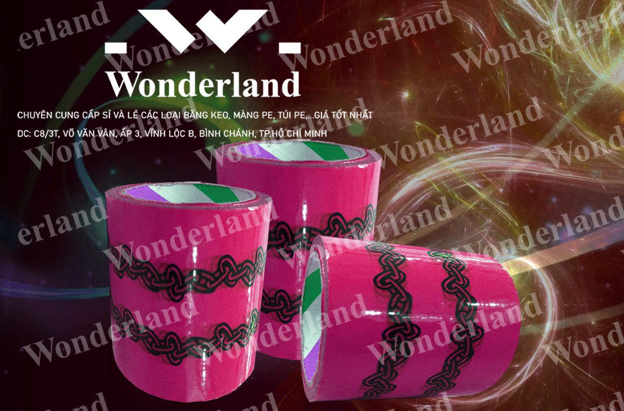 BĂNG KEO IN THƯƠNG HIỆU SIZE 96MM WONDERLAND GIÁ SỈ