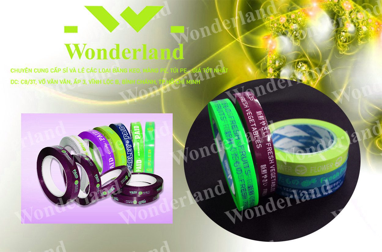 BĂNG KEO IN WONDERLAND NHIỀU KÍCH THƯỚC THEO YÊU CẦU-GIÁ RẺ NHẤT