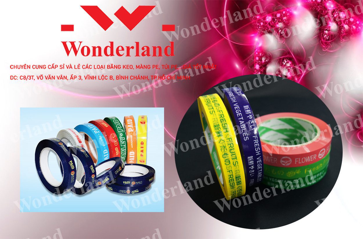 BĂNG KEO IN WONDERLAND NHIỀU KÍCH THƯỚC THEO YÊU CẦU GIÁ SỈ TỐT NHẤT