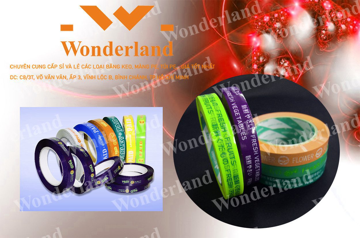 BĂNG KEO IN WONDERLAND NHIỀU KÍCH THƯỚC THEO YÊU CẦU GIÁ SỈ