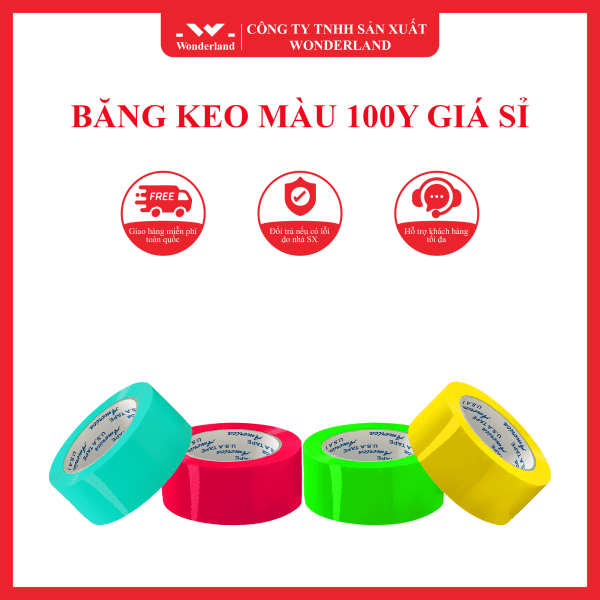 BĂNG KEO MÀU 100Y - 1