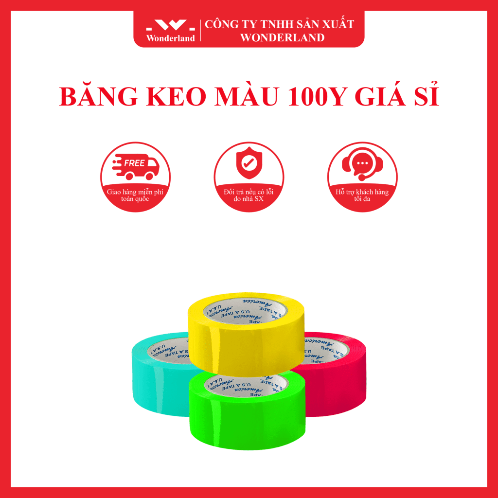 BĂNG KEO MÀU 100Y TẠI WONDERLAND