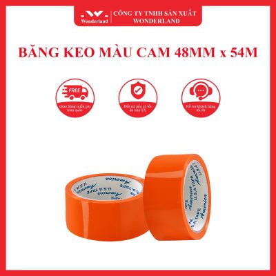 BĂNG KEO MÀU CAM 48MM x 54M