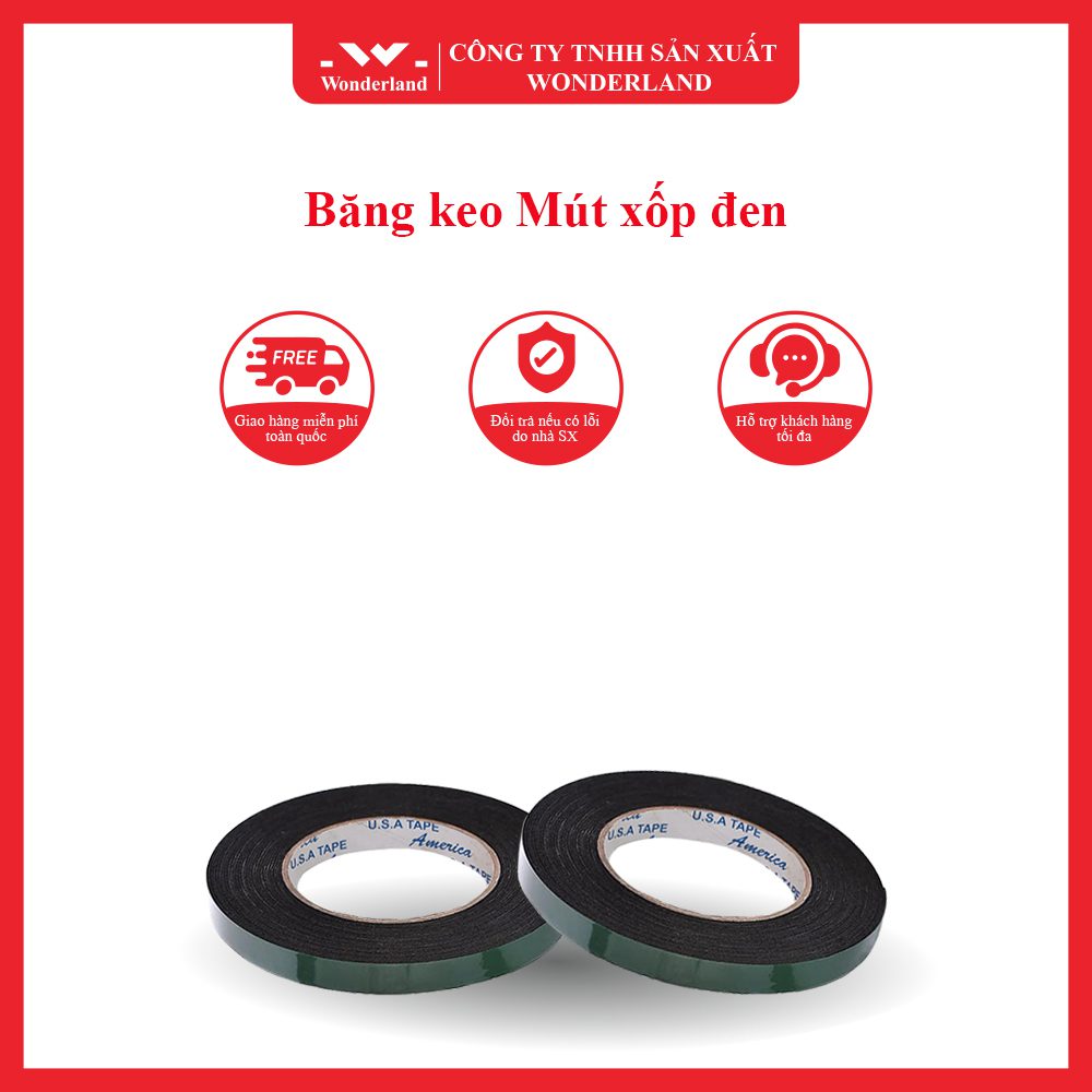 Băng keo Mút xốp đen
