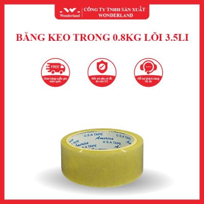BĂNG KEO TRONG 0.8KG LÕI 3.5LI WONDERLAND