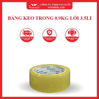 BĂNG KEO TRONG 0.9KG LÕI 3.5LI WONDERLAND