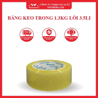 BĂNG KEO TRONG 1.3KG LÕI 3.5LI WONDERLAND