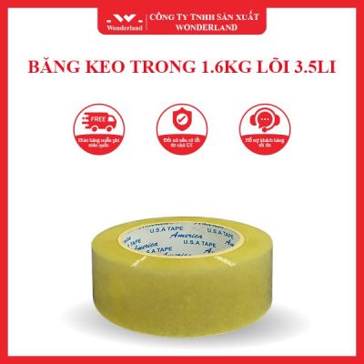 BĂNG KEO TRONG 1.6KG LÕI 3.5LI WONDERLAND