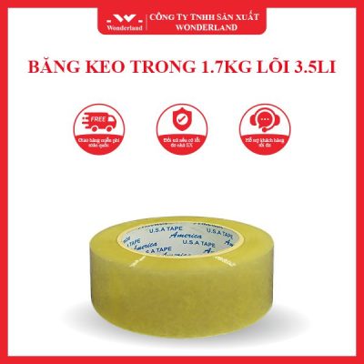 BĂNG KEO TRONG 1.7KG LÕI 3.5LI WONDERLAND