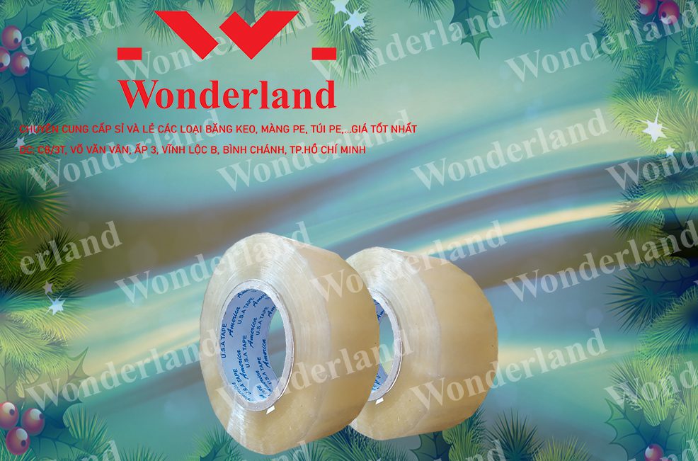 BĂNG KEO TRONG 2.6KG LÕI 3.5LI WONDERLAND CHẤT LƯỢNG HÀNG ĐẦU