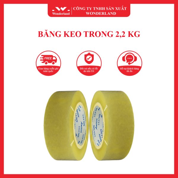BĂNG KEO TRONG 2,2 KG WONDERLAND
