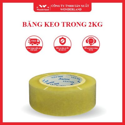 BĂNG KEO TRONG 2KG WONDERLAND
