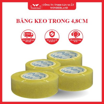 BĂNG KEO TRONG 4.8CM WONDERLAND