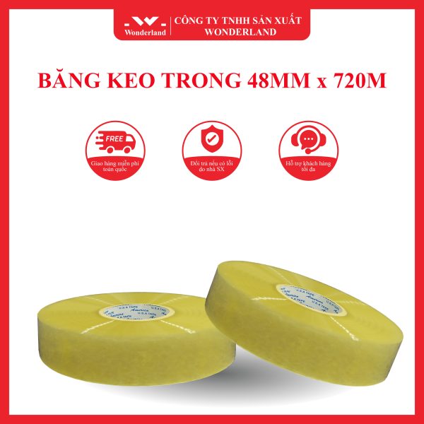 BĂNG KEO TRONG 48MM X 720M