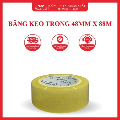 BĂNG KEO TRONG 48MM X 88M WONDERLAND