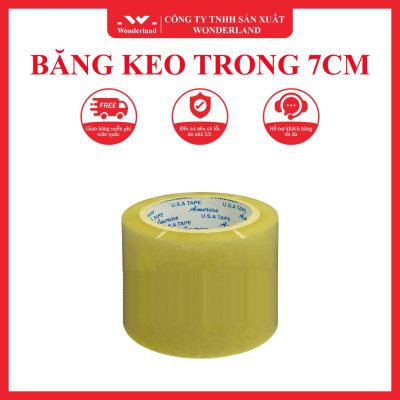 BĂNG KEO TRONG 7CM WONDERLAND