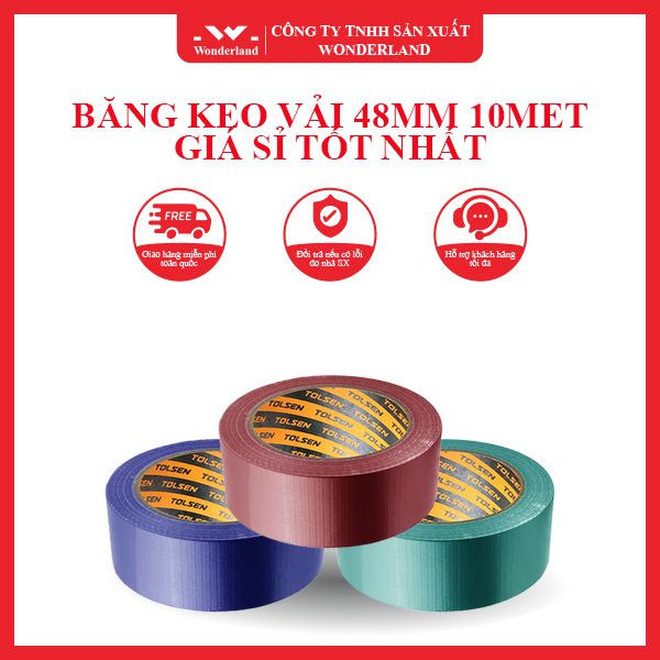BĂNG KEO VẢI 48MM 10MET GIÁ SỈ TỐT NHẤT TẠI WONDERLAND