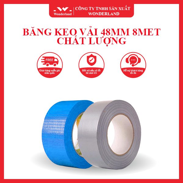 BĂNG KEO VẢI 48MM 8MET WONDERLAND CHẤT LƯỢNG