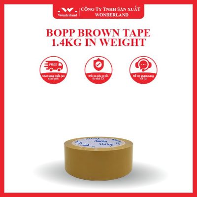 BOPP BROWN TAPE 1.4KG IN WEIGHT WONDERLAND