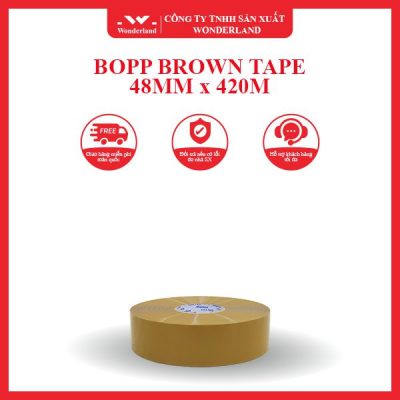 BOPP BROWN TAPE 48MM x 420M WONDERLAND
