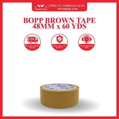 BOPP BROWN TAPE 48MM x 60 YDS WONDERLAND