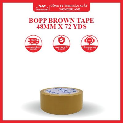 BOPP BROWN TAPE 48MM X 72 YDS WONDERLAND