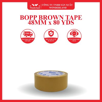 BOPP BROWN TAPE 48MM x 80 YDS WONDERLAND