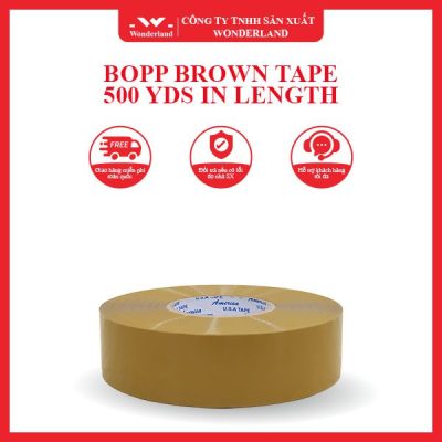 BOPP BROWN TAPE 500 YDS IN LENGTH WONDERLAND