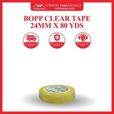 BOPP CLEAR TAPE 24MM X 80 YDS WONDERLAND