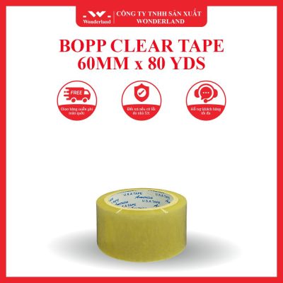 BOPP CLEAR TAPE 60MM x 80 YDS WONDERLAND