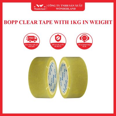 BOPP CLEAR TAPE WITH 1KG IN WEIGHT WONDERLAND