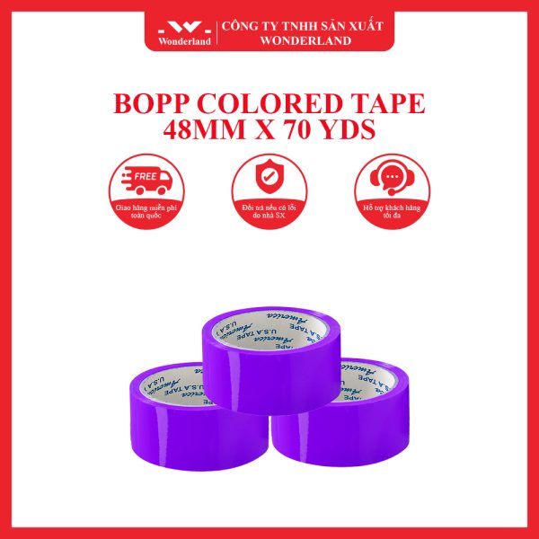 BOPP COLORED TAPE 48MM X 70 YDS WONDERLAND