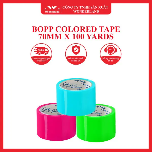BOPP COLORED TAPE 70MM X 100 YARDS WONDERLAND