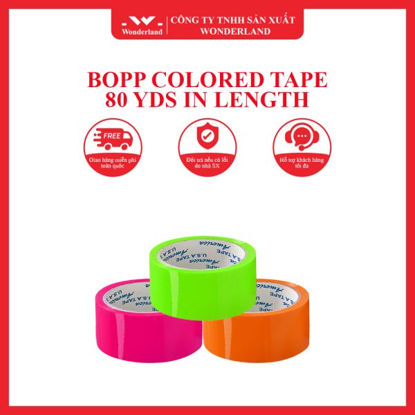 BOPP COLORED TAPE 80 YDS IN LENGTH WONDERLAND
