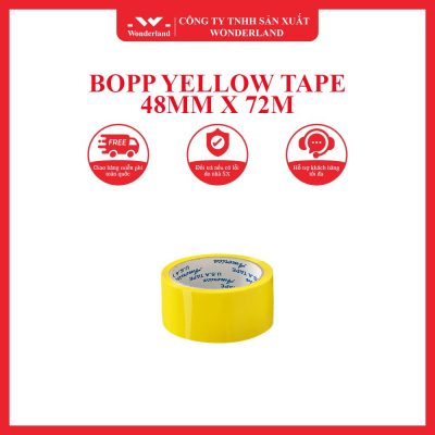 BOPP YELLOW TAPE 48MM X 72M WONDERLAND