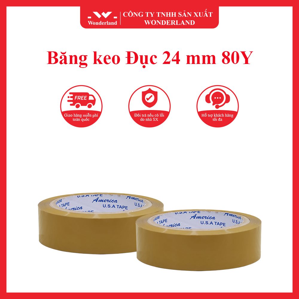 Băng keo đục 24mm 80y 