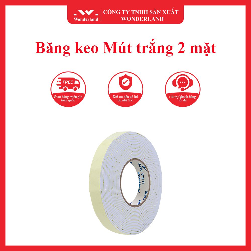 BĂNG KEO MÚT TRẮNG 2 MẶT