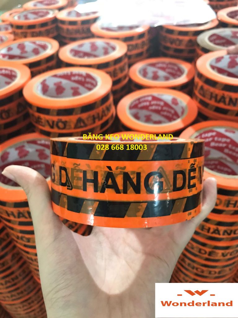 BĂNG KEO HÀNG DỄ VỠ MÀU CAM WONDERLAND