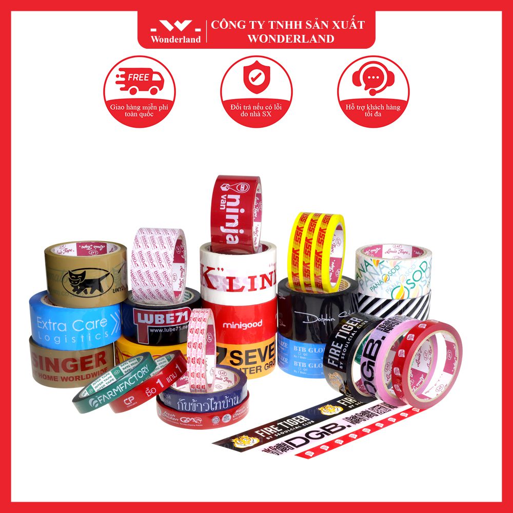 BĂNG KEO IN THƯƠNG HIỆU CHẤT LƯỢNG - GIÁ TỐT | MOQ THẤP NHẤT TẠI WONDERLAND