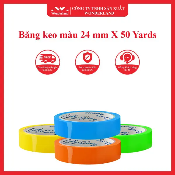 Băng keo màu 24 mm X 50 Yards wonderland