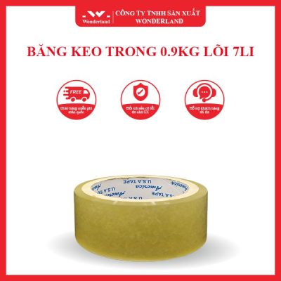 BĂNG KEO TRONG 0.9KG LÕI 7LI WONDERLAND