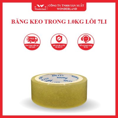 BĂNG KEO TRONG 1KG LÕI 7LI WONDERLAND