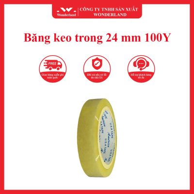 Băng keo trong 24 mm 100Y Wonderland