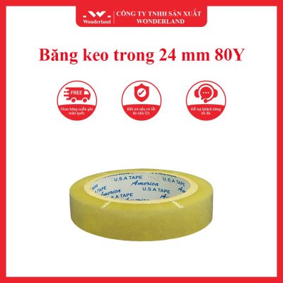 Băng keo trong 24 mm 80Y Wonderland